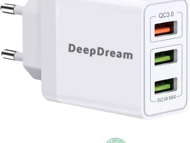 Liquidaciones de stocks de Lote cargadores triple USB marca Deepdream al por mayor
