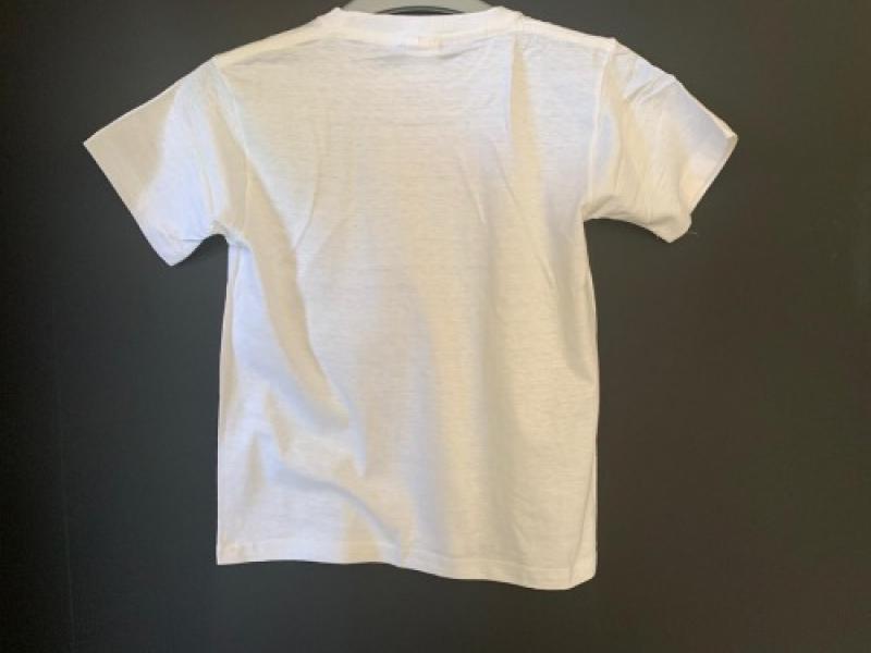Camiseta de cuello redondo infantil 100% algodón de 145gr