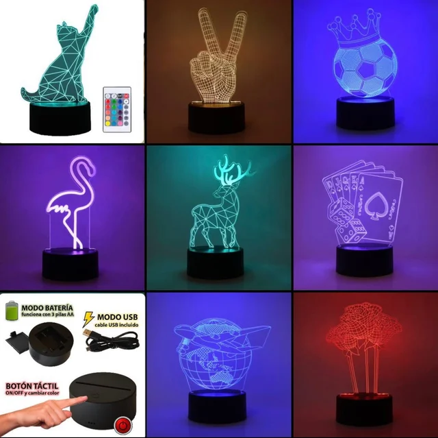 Lote 100 Lámparas LED RGB efecto 3D + mando (OCASION NAVIDAD)