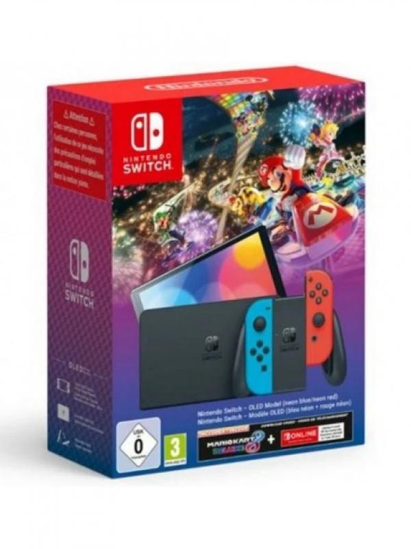 Liquidaciones de stocks de Nintendo Switch OLED Azul Neón/Rojo Neón + Mario Kart 8 Digital + Nintendo Switch Online 3 Meses al por mayor