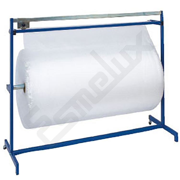 Portarrollos horizontal para bobinas de burbuja · sistema de corte · nuevo sin uso